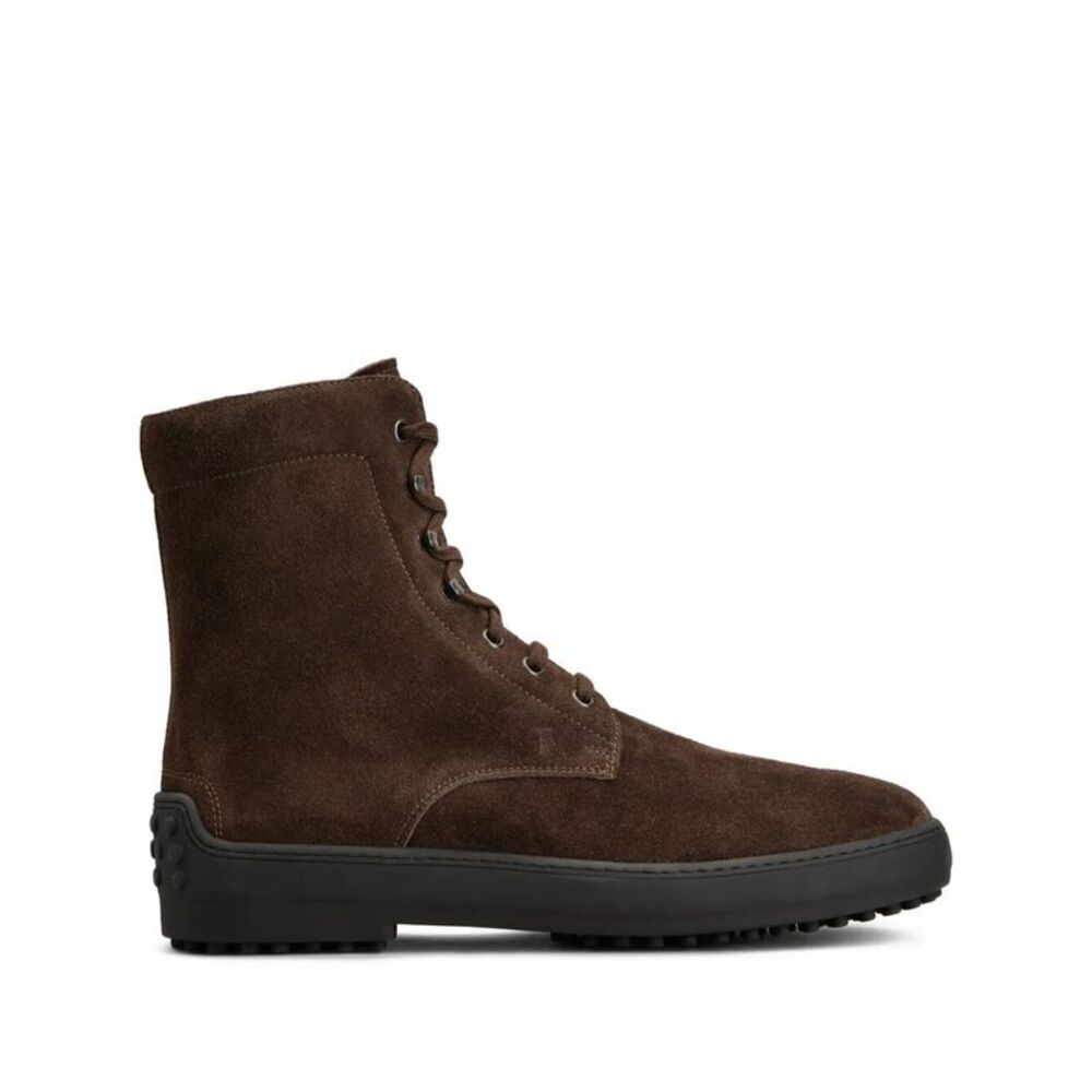 Suede Gommino Combat Boots Women
